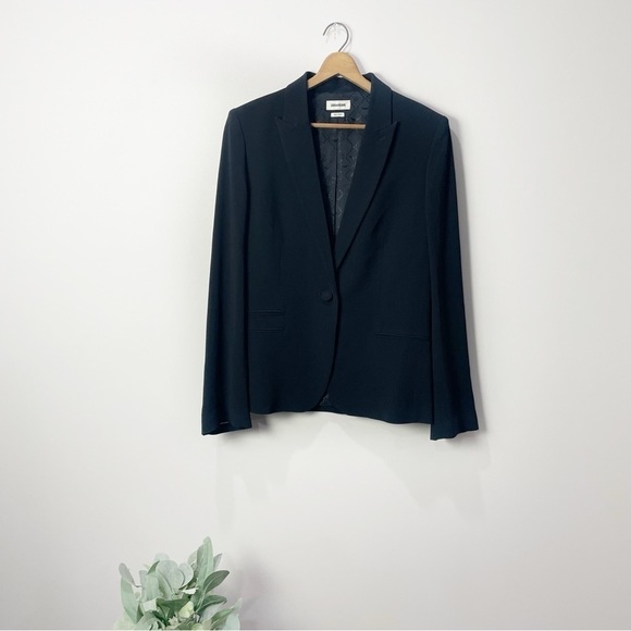 [Zadig & Voltaire] Women's Black Classic Office Corporate Blazer - Picture 1 of 8